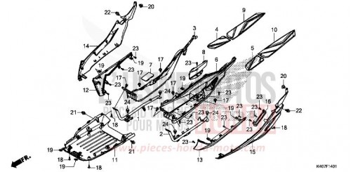 MARCHE DE PLANCHER/COUVERCLE INFERIEUR (NSS125ADK) NSS125ADK de 2020